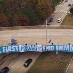 Identity Evropa: America First Banner Drop Identity Evropa
