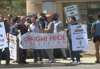 Straight Pride Group Undaunted After Counter-Protesters Out Numbered Them at Rally Straight Pride Group Undaunted After Counter-Protesters Out Numbered Them at Rally