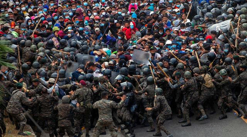 Guatemalan Security Forces Blocks Migrants